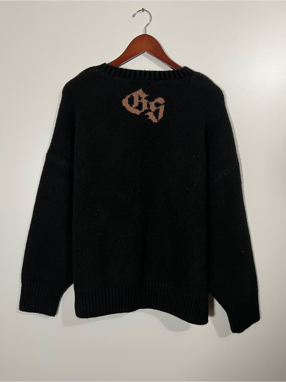 Girrlscout Tomboy Butterfly Carter Knit Sweater Death Moth Size M/L Black Brown - Picture 6 of 7